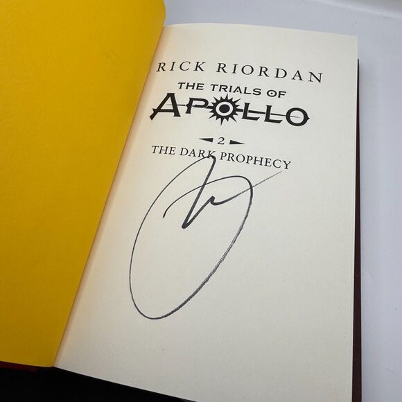The Trials of Apollo The Dark Prophecy Book Two SIGNED AUTOGRAPHED Rick Riordan - Picture 2 of 8